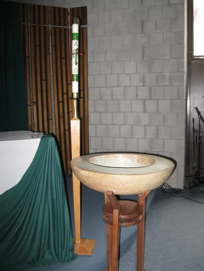 Baptismal font.