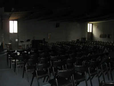 View from back left of seating.