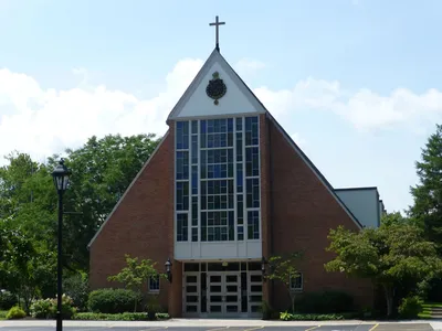 Front of the church.