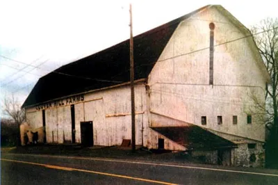 Site of first Transfiguration church - Clover Hills Farm barn.