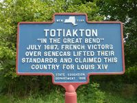 Historical marker at the Totiakton site on Plains Rd.